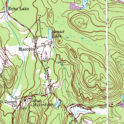 Topographic Map of Genaders Pond, NJ