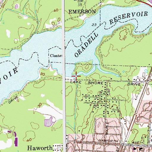 Topographic Map of Haworth Brook, NJ