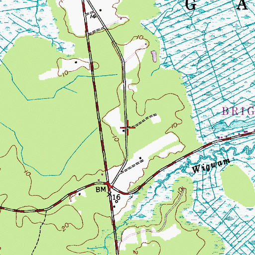 Topographic Map of Higbeeville, NJ