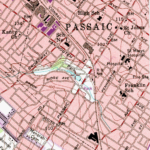 Topographic Map of Hughes Lake, NJ