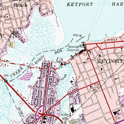 Topographic Map of Luppatatong Creek, NJ