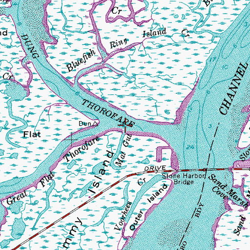 Topographic Map of Mat Gut, NJ