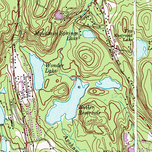 Topographic Map of Matthews Brook, NJ