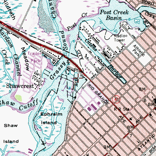 Topographic Map of Mud Island, NJ