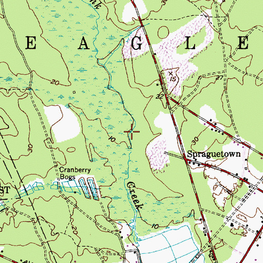 Topographic Map of Rail Swamp Branch, NJ