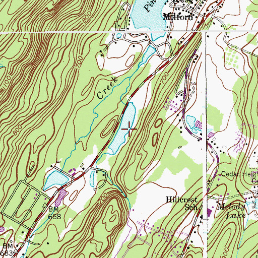 Topographic Map of Reflection Lake, NJ