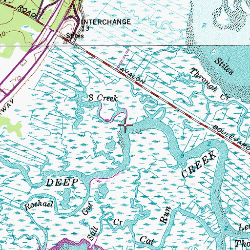 Topographic Map of S Creek, NJ