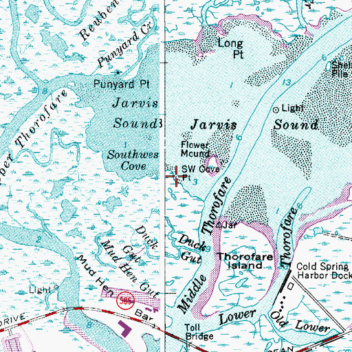 Topographic Map of Southwest Cove Point, NJ