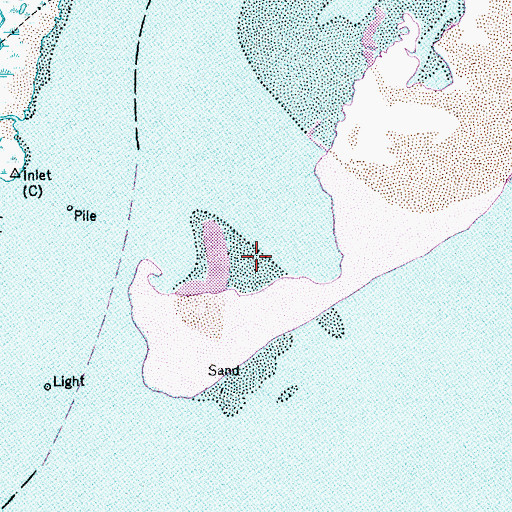 Topographic Map of Tuckers Island, NJ