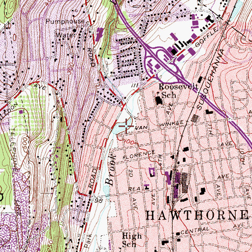 Topographic Map of Van Winkles Pond, NJ