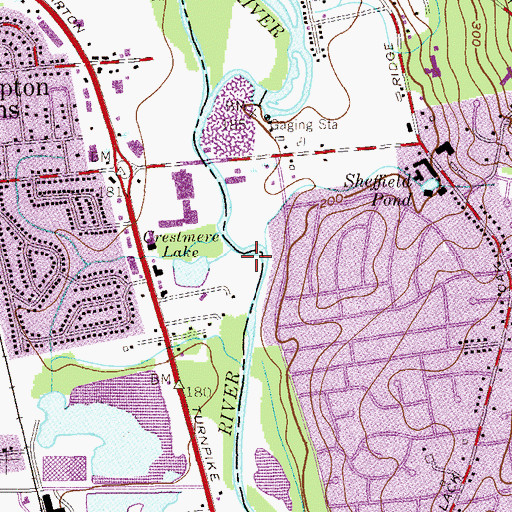 Topographic Map of Wissahicken Brook, NJ