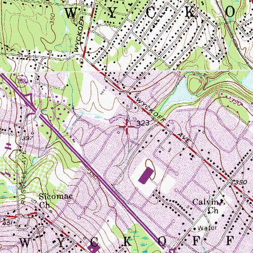 Topographic Map of Ziegler Pond, NJ