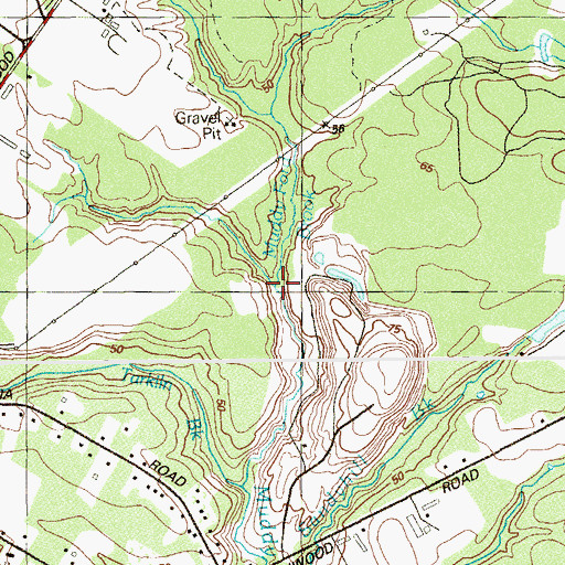 Topographic Map of Woodcock Brook, NJ