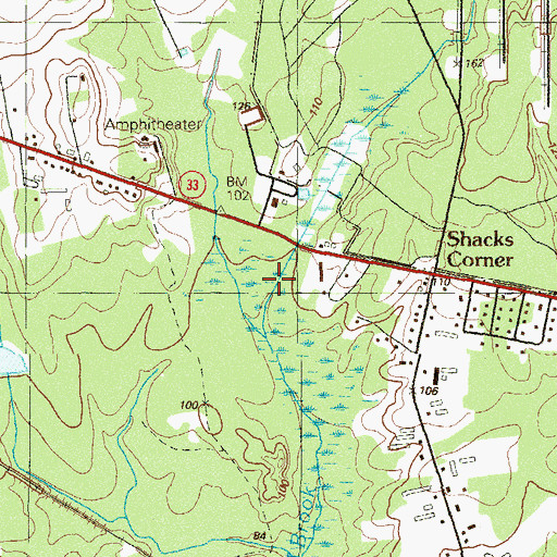 Topographic Map of West Fork Yellow Brook, NJ