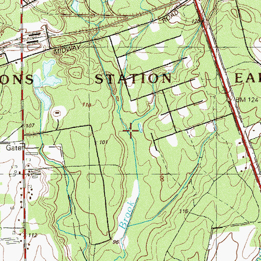 Topographic Map of West Fork Minagamahone Brook, NJ