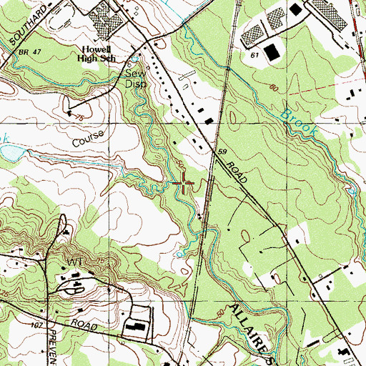 Topographic Map of Timber Swamp Brook, NJ
