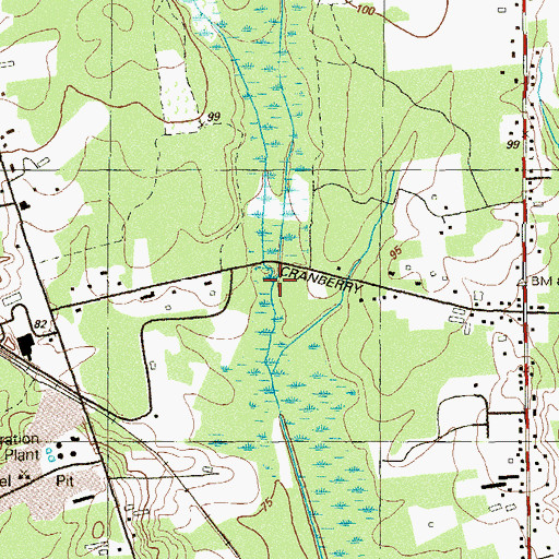 Topographic Map of Tadpole Creek, NJ