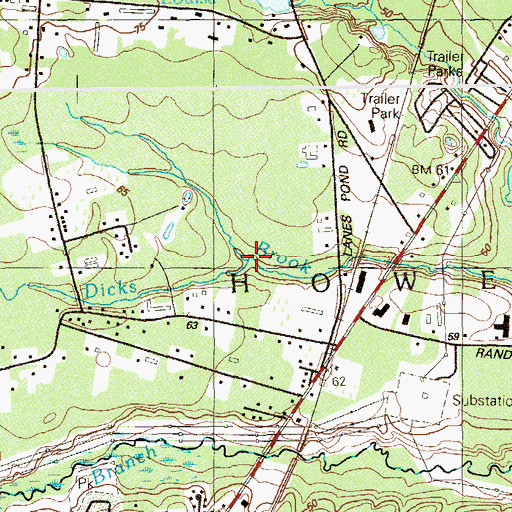Topographic Map of North Branch Dicks Brook, NJ