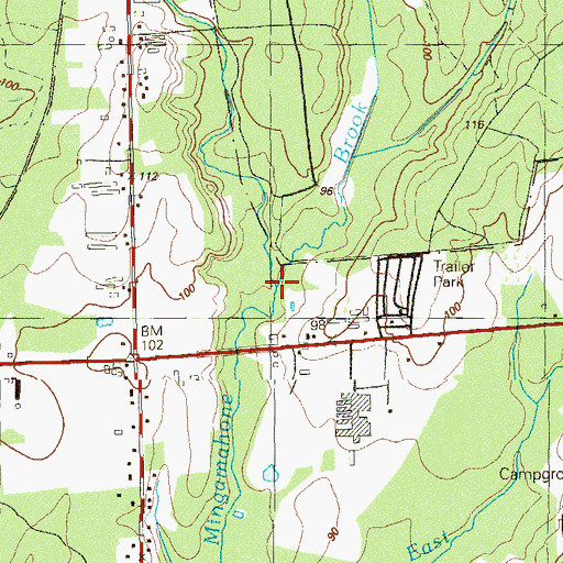 Topographic Map of Newt Creek, NJ