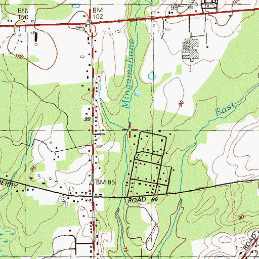 Topographic Map of Mink Run, NJ