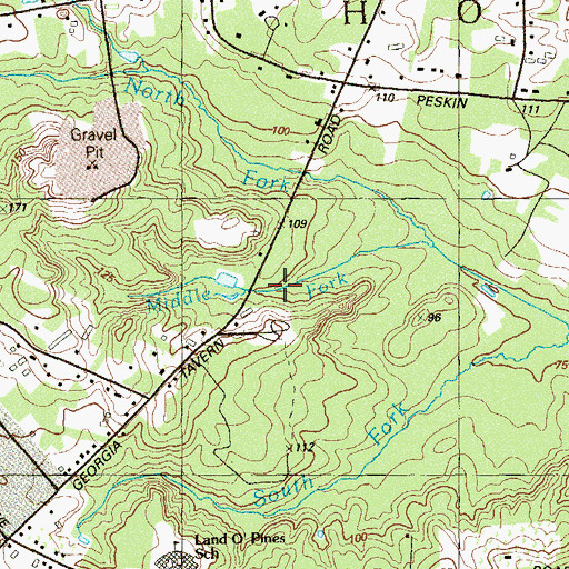 Topographic Map of Middle Fork Timber Swamp Brook, NJ