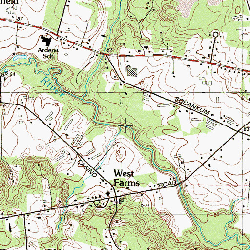 Topographic Map of Maple Run, NJ