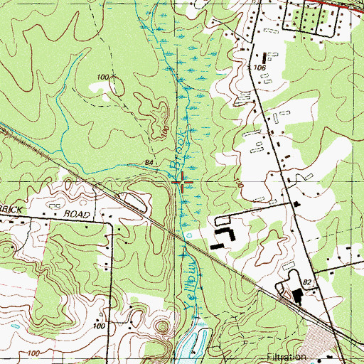 Topographic Map of Heron Creek, NJ