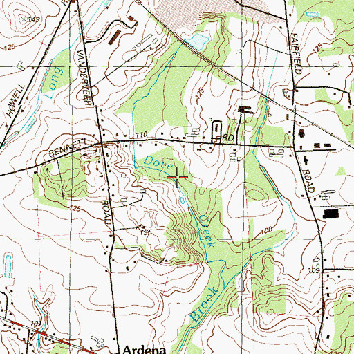 Topographic Map of Fox Creek, NJ