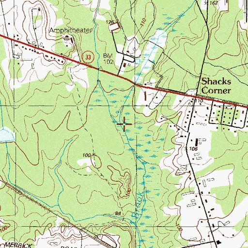 Topographic Map of East Fork Yellow Brook, NJ