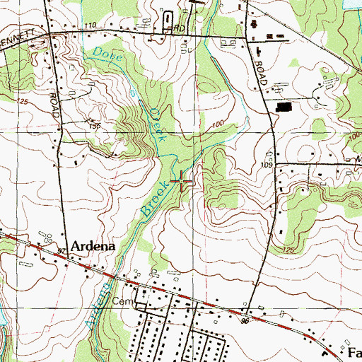 Topographic Map of Dove Creek, NJ