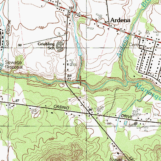 Topographic Map of Crow Creek, NJ