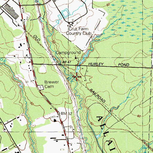 Topographic Map of Crane Creek, NJ