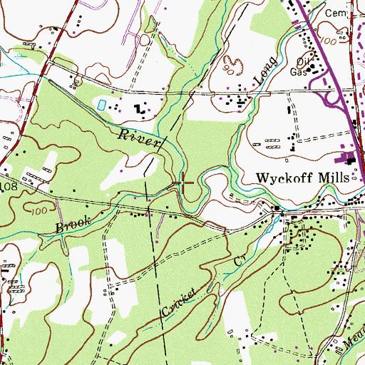 Topographic Map of Cattail Brook, NJ