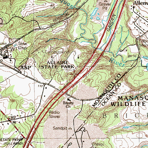 Topographic Map of Blake Channel, NJ