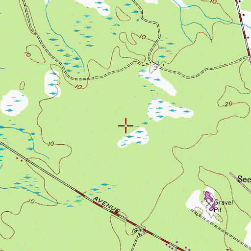 Topographic Map of Bristol Range, NJ