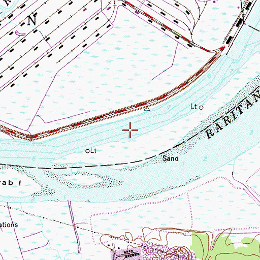 Topographic Map of Crab Island Reach, NJ