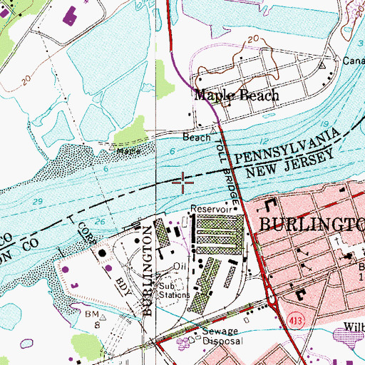 Topographic Map of Devlin Channel, NJ