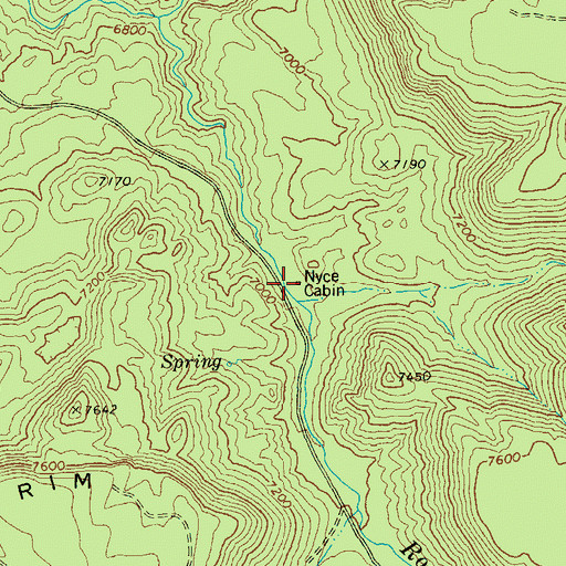 Topographic Map of Nyce Cabin, AZ