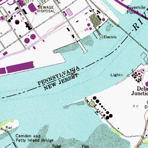 Topographic Map of Fisher Channel, NJ