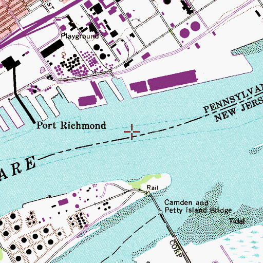 Topographic Map of Fisher Point Range, NJ