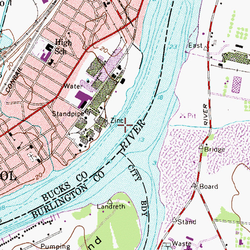 Topographic Map of Keystone Range, NJ
