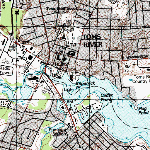 Topographic Map of Kilpatrick Point, NJ
