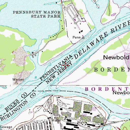 Topographic Map of Kinkora Range, NJ