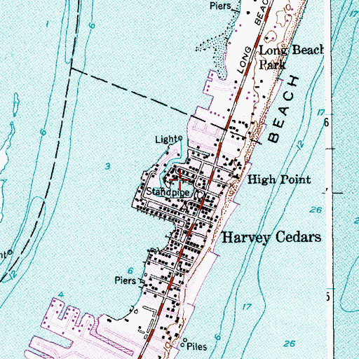 Topographic Map of Kinseys Pond, NJ