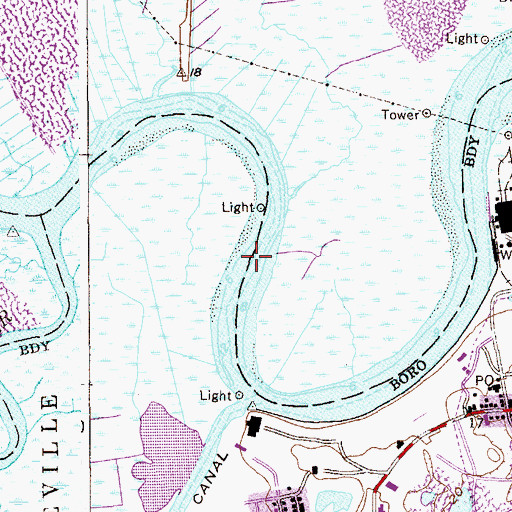 Topographic Map of Long Reach, NJ