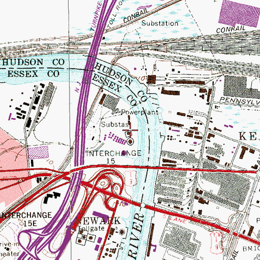 Topographic Map of Point No Point, NJ