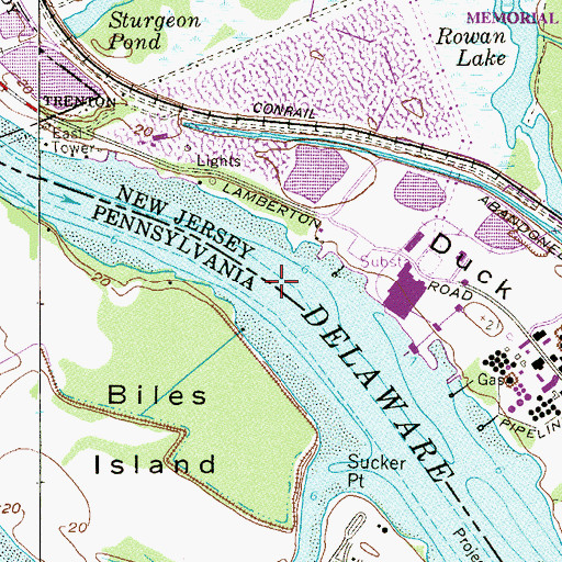 Topographic Map of Perriwig Channel, NJ