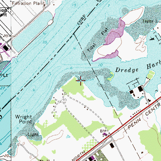 Topographic Map of Plum Point, NJ