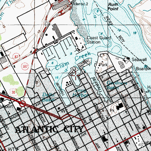 Topographic Map of Snug Harbor, NJ