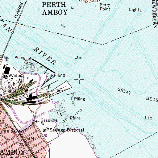Topographic Map of South Amboy Reach, NJ